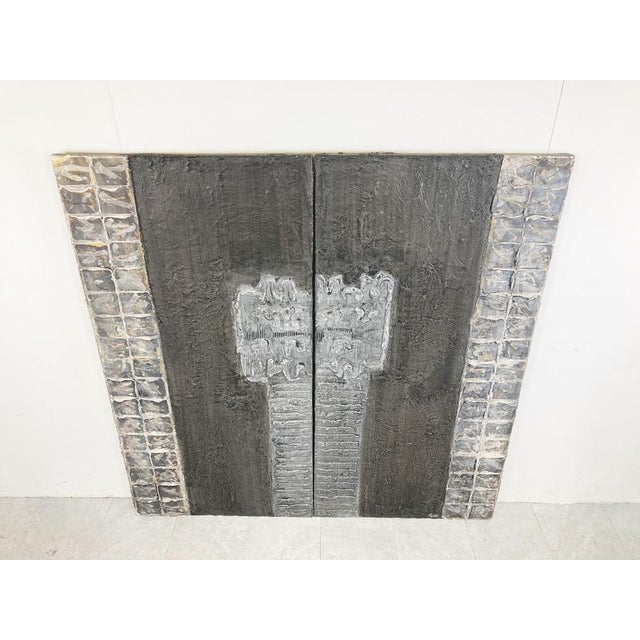Large Brutalist Wall Sculpture, 2000s For Sale - Image 6 of 11