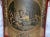 Red Midcentury Red Footed Tole Tin Waste Basket With Decoupage Print For Sale - Image 8 of 13