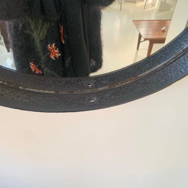 Brutalist Wrought Iron Mirror attributed to Leopold Gest, France, 1950s For Sale - Image 9 of 16