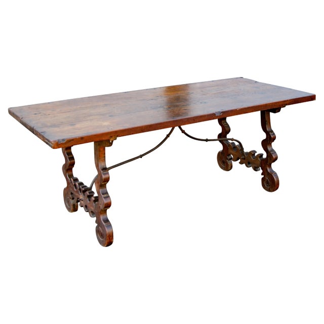 Italian Baroque Walnut Dining Table For Sale - Image 13 of 13