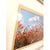 Pink 1970s MCM 3D Foil Art Deco Diorama Scene Mt Fuji Pink Cosmos Flower Concave Blue Frame For Sale - Image 8 of 17