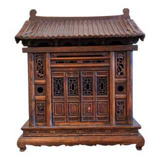 Early 18th Century Antique Chinese Carved Wood Altar/Buddha House/Shrine For Sale
