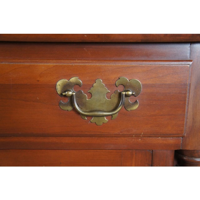 Willett Wildwood Cherry Stepback Cupboard Bookcase China Hutch Cabinet 70" For Sale - Image 9 of 14