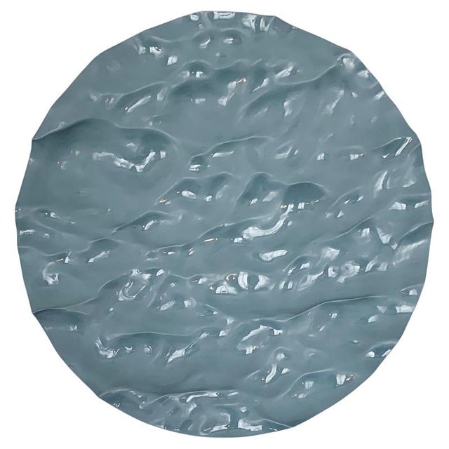 Large Blue Ceramic Wall Sculpture by Mathieu Lehanneur Pocket Ocean, France, 2019 For Sale - Image 12 of 12