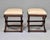 Wood Early 20th Century French Stools or Benches With New Leather - Pair For Sale - Image 7 of 12