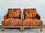 Camel Vintage McGuire Woven Rattan “St Germaine” Lounge Chairs - A Pair For Sale - Image 8 of 12