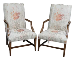 Ethan Allen Cherry Lolling Chairs- Pair