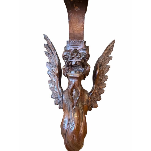 Pair Carved Winged Dragon Pedestals For Sale In Phoenix - Image 6 of 8