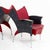 A pair of Maletak armchairs designed by Bořek Šípek for the Italian Maletti manufactory in 1992. These armchairs exude a...