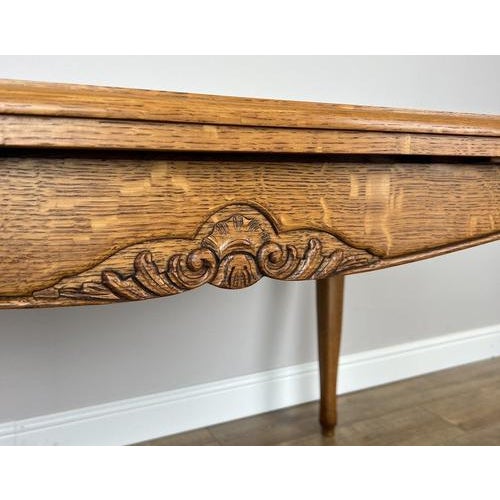 Brown Vintage French Dining Table in Oak For Sale - Image 8 of 15