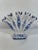 Ceramic Vintage Blue and White Ceramic Five Finger Tulip Vase, Tulipiere For Sale - Image 7 of 14