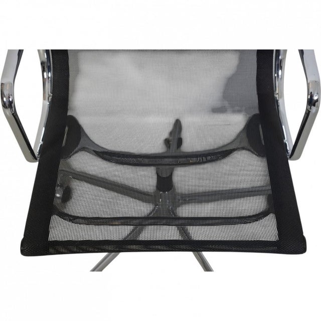 EA-117 Office Chair in Black Mesh by Charles Eames, 2000s For Sale - Image 4 of 16