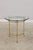 Hollywood Regency Pair of Brass & Glass Round End Tables For Sale - Image 3 of 14