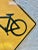 Metal Vintage Reflective Bicycle Road Sign For Sale - Image 7 of 12
