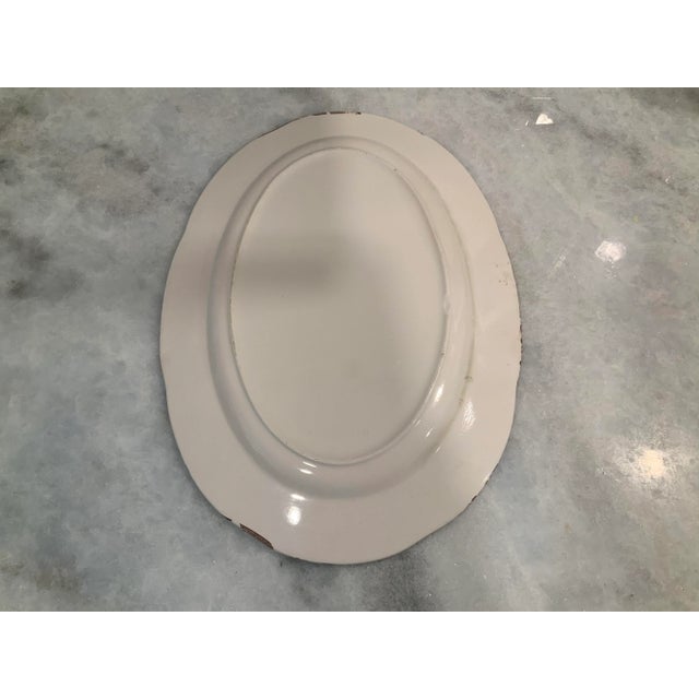 Ceramic Large Vintage Transfer Ware Turkey Platter For Sale - Image 7 of 10