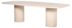 Natural Plaster Hand-Sculpted Outdoor Dining Table 360 by Philippe Colette