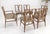 Set of 6 Tommy Parzinger Light Walnut Dining Chairs Lenor Larsen Upholstery MINT For Sale - Image 10 of 15