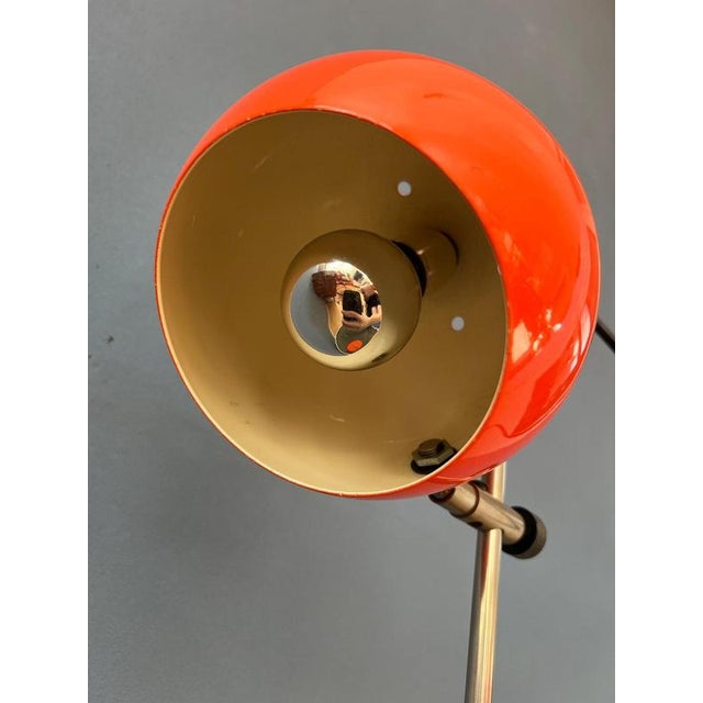 Mid-Century Modern Space Age Desk Lamp in Orange For Sale - Image 11 of 13