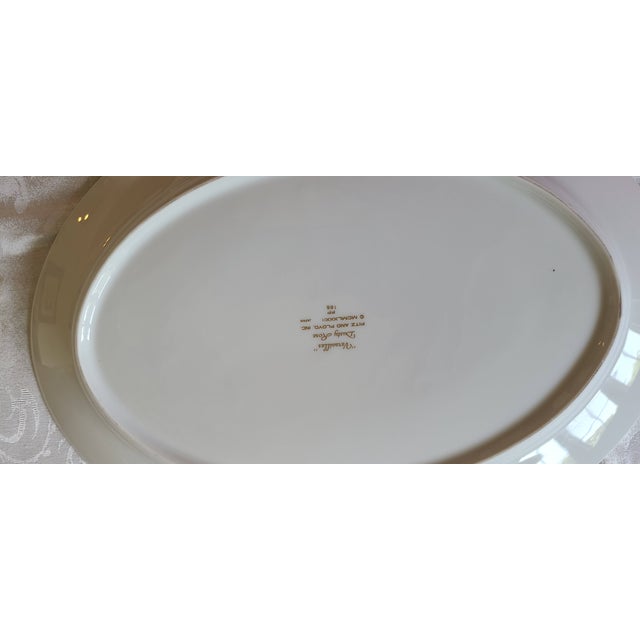 Fitz & Floyd Versailles Dusty Rose Pink Oval 14.5" Serving Platters with Gold Banding (Set of 2) Excellent mint condition...