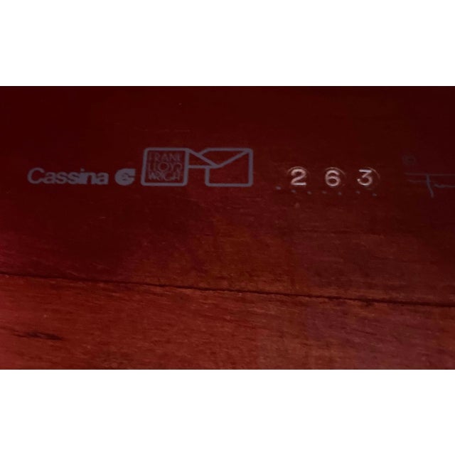 First Edition Frank Lloyd Wright Taliesin Chairs by Cassina, Numbered and Signed. Also Known as Origami Chairs. For Sale - Image 10 of 11