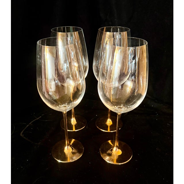 Copper 1990s Copper-Stemmed Wine Glasses - Set of 4 For Sale - Image 8 of 11