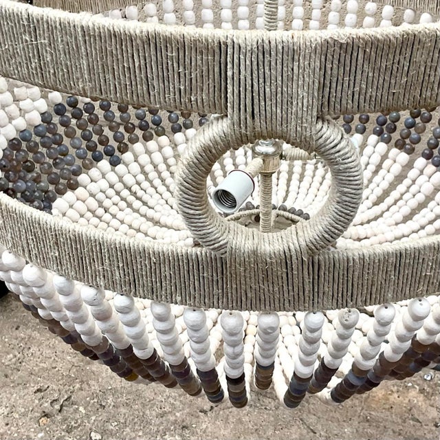 Early 21st Century Boho Ro Sham Beaux Twine & Grey Agate Frankie Malibu 30 Chandelier For Sale In West Palm - Image 6 of 11