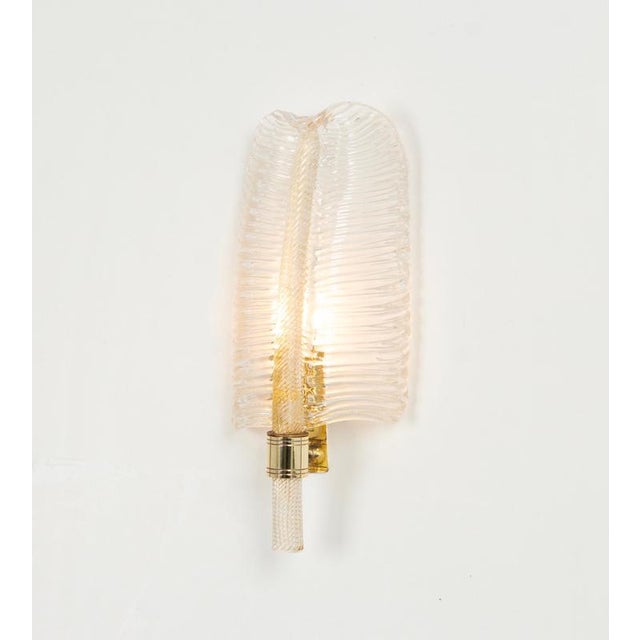 Murano Glass Wall Sconces attributed to Barovier & Toso, Italy, 1970s, Set of 2 For Sale - Image 10 of 11