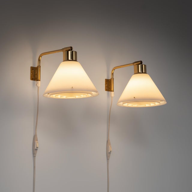 Model 8182 Wall Lamps by Falkenbergs Belysning, Sweden, 1960s, Set of 2 For Sale - Image 10 of 10