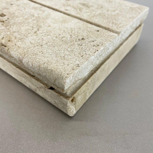 Modernist Italian Travertine Marble Box Vide Poche from Fratelli Mannelli, 1970s For Sale - Image 6 of 18