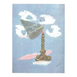 1946 Mid-Century Schiaparelli Perfume Advertisement Print-Sleeping
