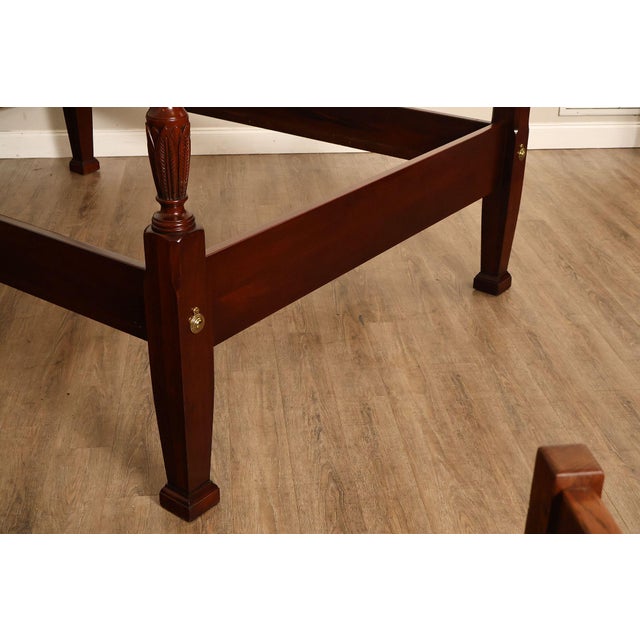 Lexington Queen Size Solid Mahogany Rice Carved Poster Bed For Sale In Philadelphia - Image 6 of 18