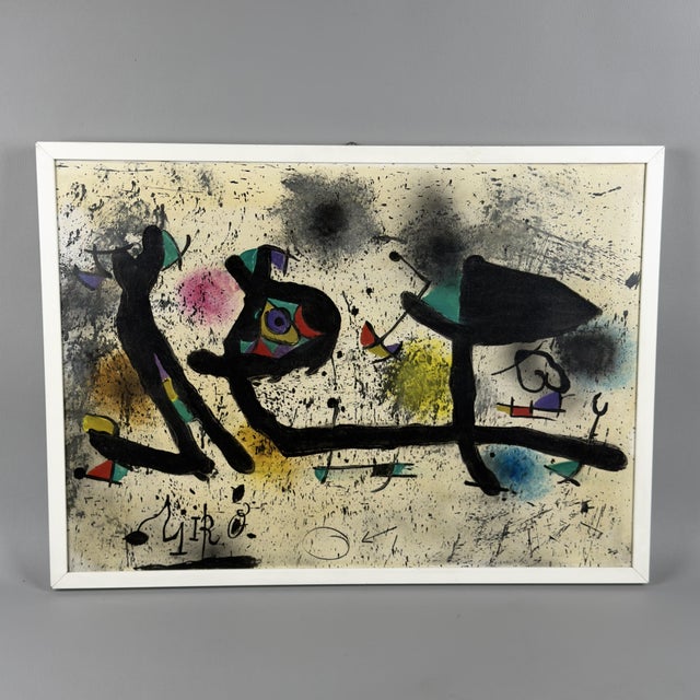 Miró, Abstract Composition, 20th Century, Silkscreen on Canvas For Sale - Image 11 of 11
