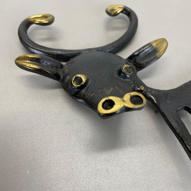 Brass Cow Hook attributed to Walter Bosse for Herta Baller, Austria, 1950s For Sale - Image 12 of 18