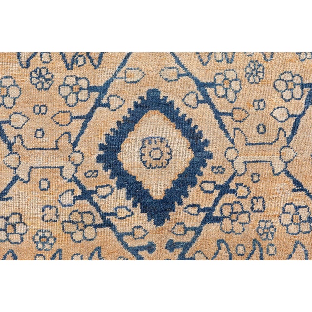 Persian Fine Antique Kirman Botanic Handmade Wool Rug For Sale - Image 3 of 9