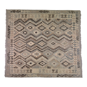 Afghan Navajo Style Flatweave Kilim Wool Rug, 7'1''x7'9''