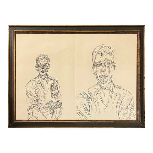 Alberto Giacometti Double Lithograph, 1961 For Sale