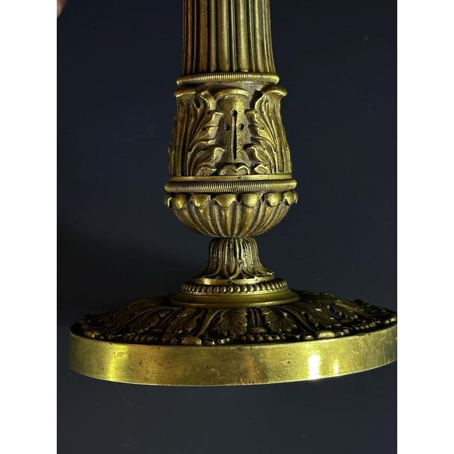 Metal Antique French Bronze Candleholder, 1890s For Sale - Image 7 of 9