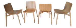 Vintage Kayak Chairs in Oak by Patrick Norguet for Alias, 1990s, Set of 4