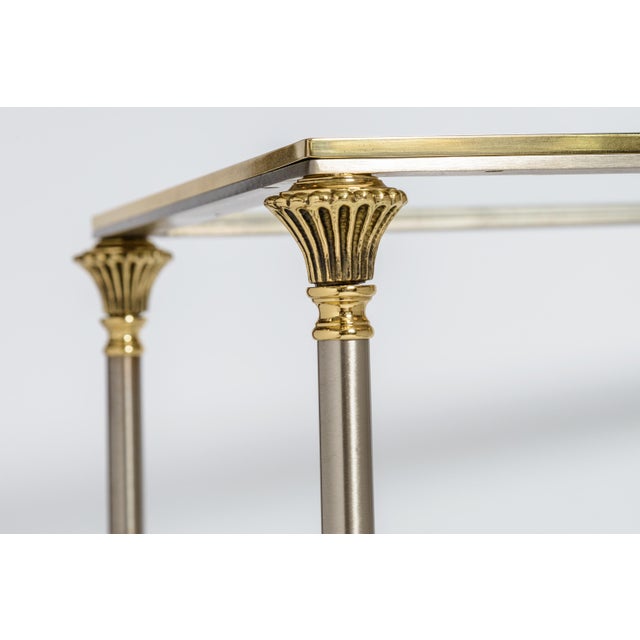 1960s French Hollywood Regency Style Mixed-Metal Rolling Drinks Trolley, Circa 1970) For Sale - Image 5 of 10