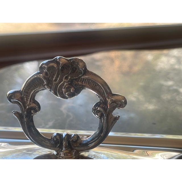 Vintage Silver-Plated Double Chafing Dish With Warming Burners For Sale - Image 12 of 15