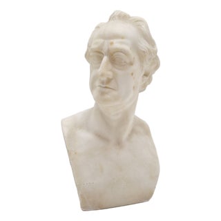 Alabaster Bust of Goethe in the style of Rauch For Sale