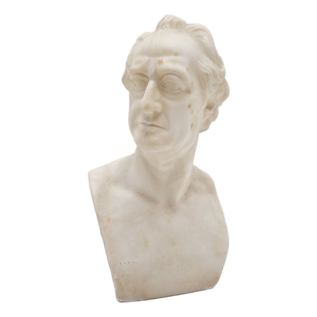 Alabaster Bust of Goethe in the style of Rauch For Sale