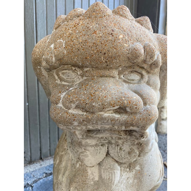 Vintage Concrete Foo Dogs a Pair Chairish