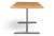 Vintage Mid-Century Modern Oak Writing Desk With Black Drawers & Chrome Base For Sale - Image 10 of 15