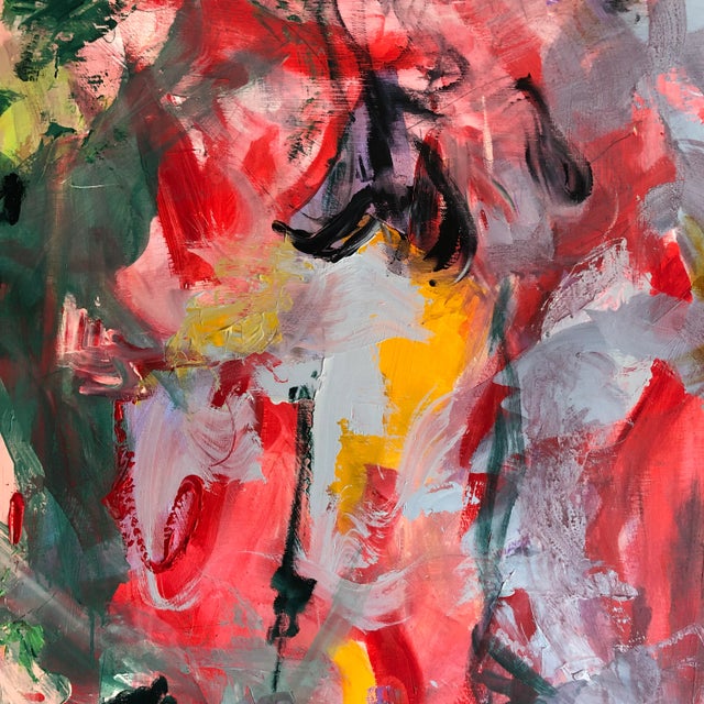 Abstract Expressionism Abstract by Erik Sulander on Wood/Acrylic 48 X48 For Sale - Image 3 of 6