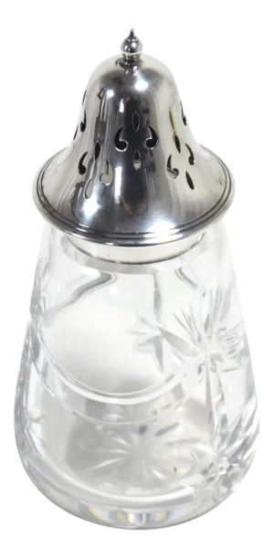 Vintage Silverplate & Hand Cut Crystal Sugar Shaker