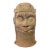 Vintage Large Ife Clay / Terracotta King Oba Head Edo People Nigeria African 13" H For Sale