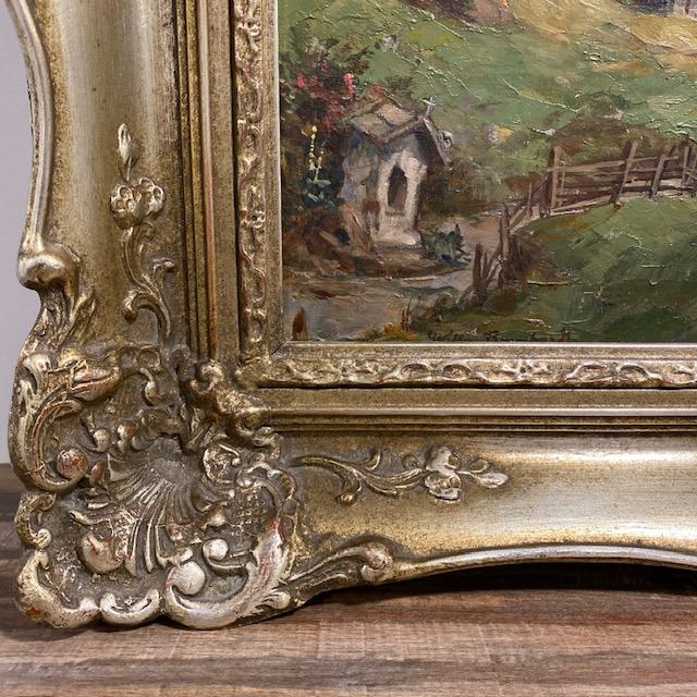 Paint Early 20th Century Willy Weinbarth Dolomites German Late Romantic Realism Heimat Oil Painting For Sale - Image 7 of 15