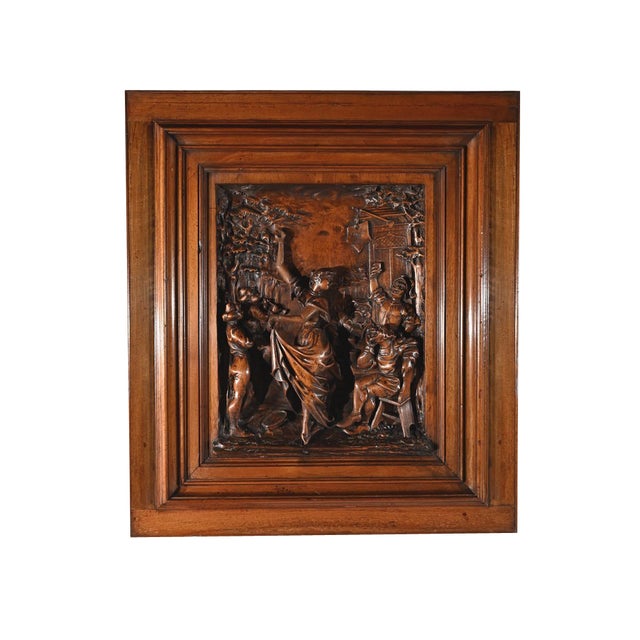 Sebillon Vigneron Carved Panel, Late 19th Century, Solid Walnut For Sale