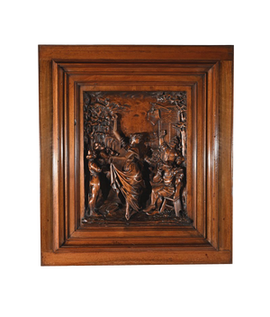 Sebillon Vigneron Carved Panel, Late 19th Century, Solid Walnut
